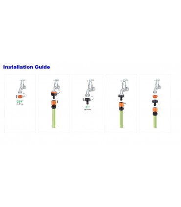 Claber 1" - 3/4" Multi Threaded Tap Connector