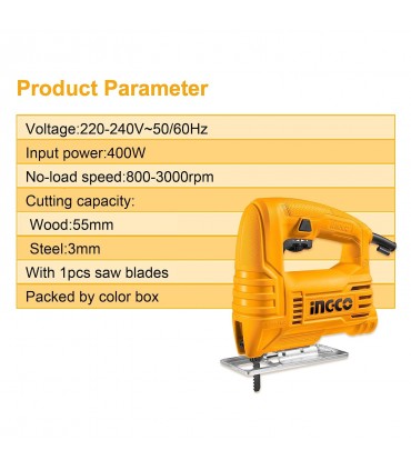 Ingco JS400285 220-240V Super Select Variable Speed Corded Jig Saw