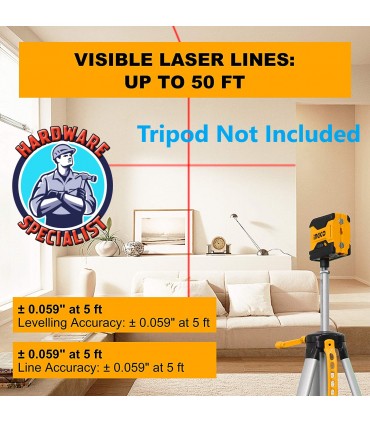 Ingco HLL156508 15m Self Leveling Cross Line Laser