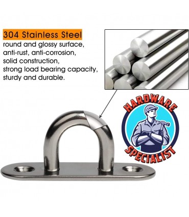 Stainless Steel 304 Oval Eye Plate Hook