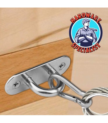 Stainless Steel 304 Oval Eye Plate Hook
