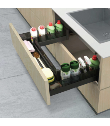 Black Box Undersink U-Shaped Pull-Out Basket - Black