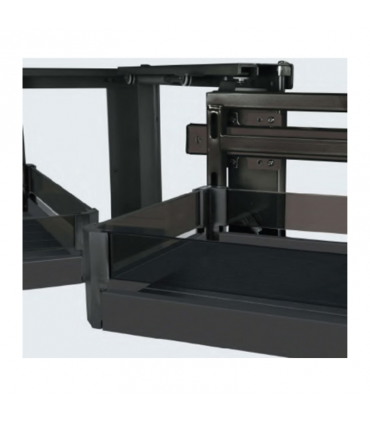 Black Box Magic Corner Basket with Soft Closing Slide - Black