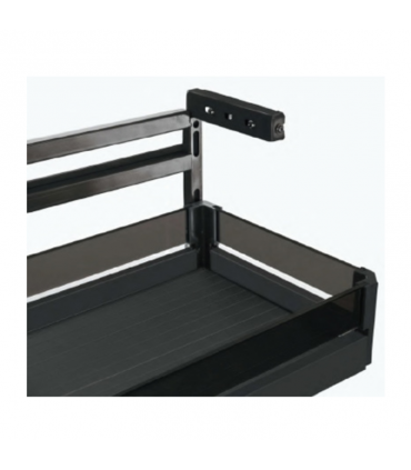 Black Box Magic Corner Basket with Soft Closing Slide - Black