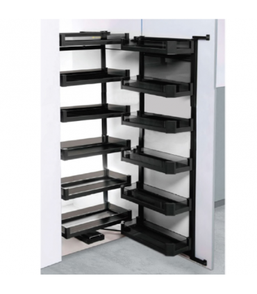 Black Box Side Large 6 Layers Tall Unit Basket - Black