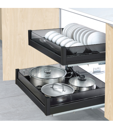 Black Box Undermount Four Side Basket - Black
