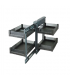 Black Box M6010-BB Magic Corner Basket with Soft Closing Slide - Black