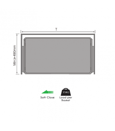 Black Box Undermount Four Side Dish Basket - Black