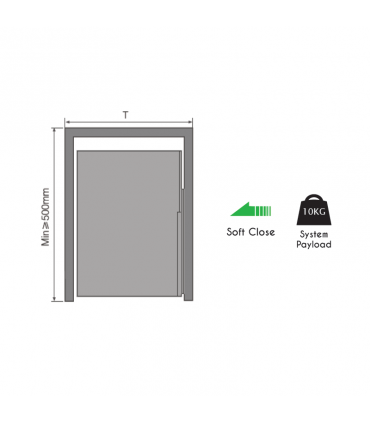 Black Box Side Pull Out Basket with Soft Closing - Black