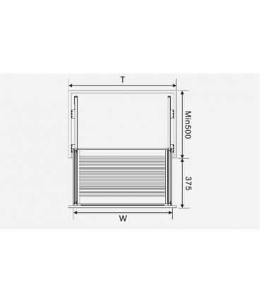 ecoWare Luxury Stainless Steel Four Side Pull Out Basket - Brush Nickel
