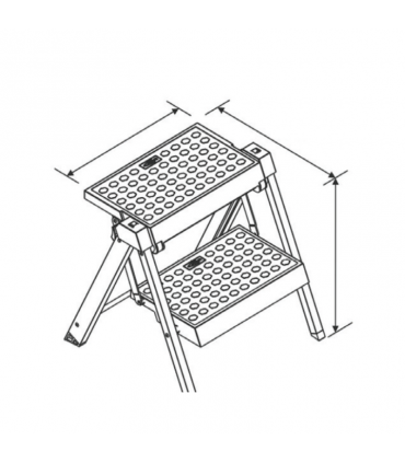 ecoWare Aluminium 2-Layer Foldable Ladder