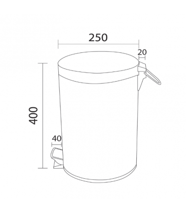 ecoWare Stainless Steel Pedal Duster Bin - 12 Litre