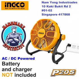 Ingco CFALI2002 360 degree Lithium-Ion Adjustable Cordless Fan