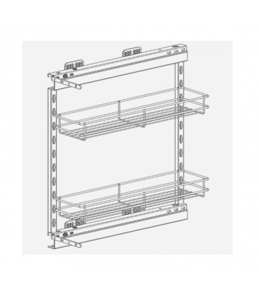 ecoWare Platinum Side Pull Out Basket with Undermount Slide