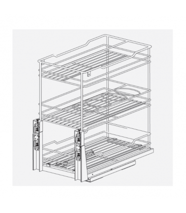 ecoWare Platinum Multi-function Three Layers Pull Out Basket