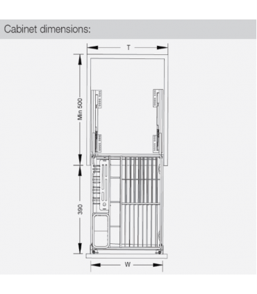 ecoWare Platinum Multi-function 3 Layers Pull Out Cabinet Organizer
