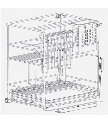 ecoWare Platinum Multi-function 3 Layers Pull Out Cabinet Organizer