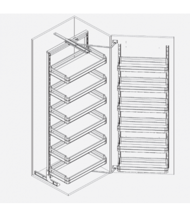 ecoWare Luxury Tall Pantry Unit - 6 Layers