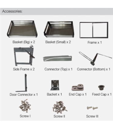 ecoWare Luxury Stainless Steel Magic Corner Storage Unit