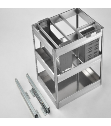 ecoWare Luxury Stainless Steel 3-Tier Pull Out Basket