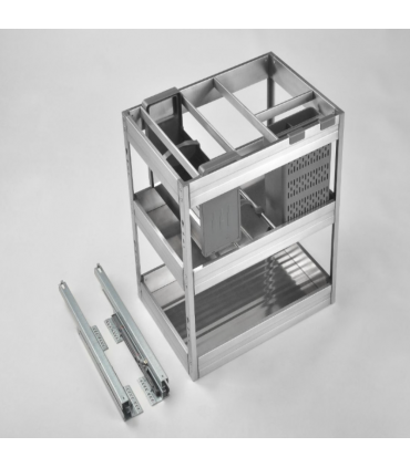 ecoWare Luxury Stainless Steel 3-Tier Pull Out Basket