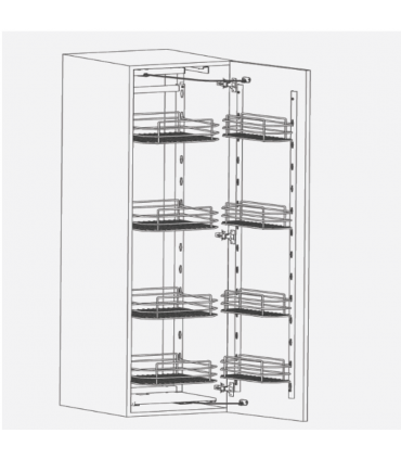 ecoWare Platinum Side Large Tall Unit Basket - Stainless Steel
