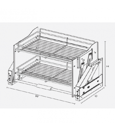 ecoWare Elevator Basket with Soft Closing Slide