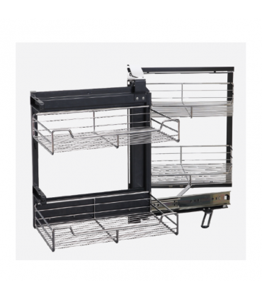 ecoWare Magic Corner Basket with Soft Closing Slide - 4 Basket