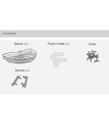 ecoWare 180 degree Swivel Basket without Pole