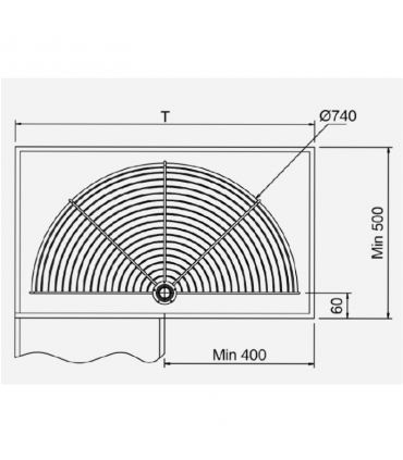 ecoWare 180 degree Swivel Basket with Pole - Door Frame