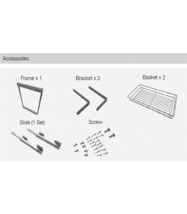 ecoWare Side Pull Out Basket with Undermount Slide