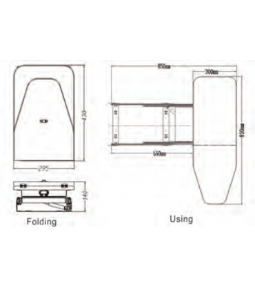 ecoWare IF-IB1-SC Ironing Board with Soft Closing Slide - Grey