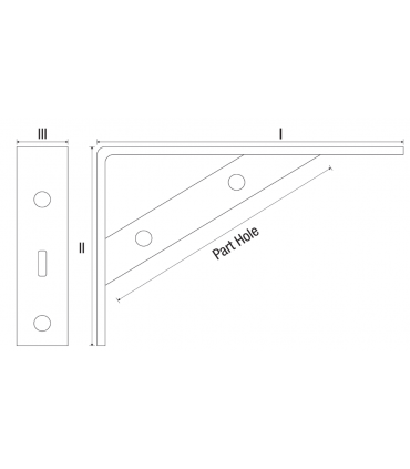 ecoWare Stainless Steel Shelf Bracket Nickel - 2pcs