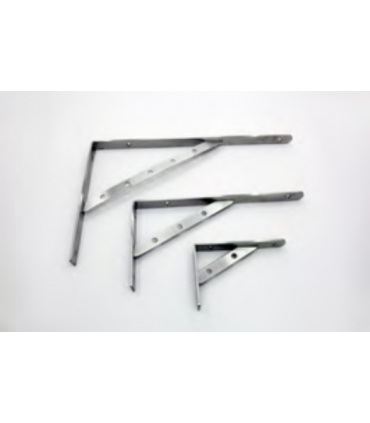 ecoWare Stainless Steel Shelf Bracket Nickel - 2pcs
