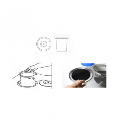 ecoWare Stainless Steel Counter Waste Bin - 8 Litre