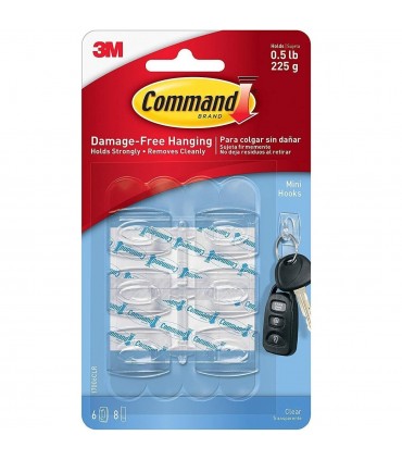 3M 17006CLR Command Clear Mini Hooks