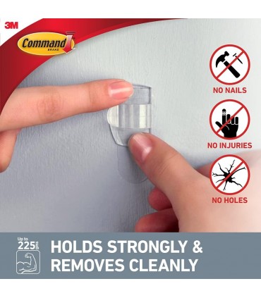3M 17017CLR Command Clear Round Cord Clips