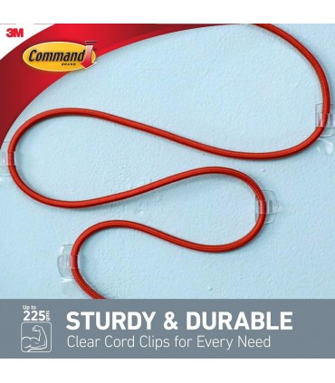 3M 17017CLR Command Clear Round Cord Clips