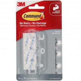 3M 17017CLR Command Clear Round Cord Clips