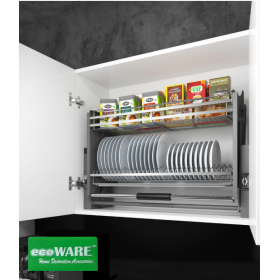 Ecoware Premium High Quality Up and Down Storage Kit Elevator with Dish Rack