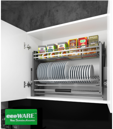 Ecoware Premium High Quality Up and Down Storage Kit Elevator with Dish Rack
