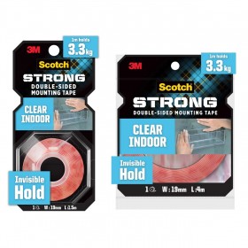 3M Scotch Heavy Duty Double Sided Clear Mounting Tape