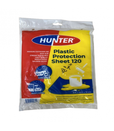 Hunter Waterproof Non-Slip 9ft x 12ft Plastic Protection Sheet