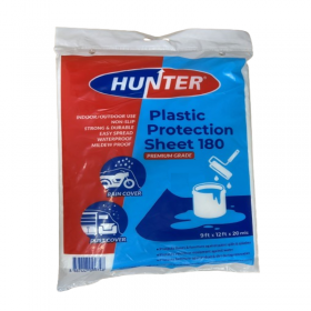 Hunter Waterproof Non-Slip 9ft x 12ft Plastic Protection Sheet