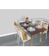 ecoWare DS-TBE01 Pull Out Table with Folding Leg - Champagne Gold