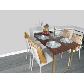 ecoWare DS-TBE01 Pull Out Table with Folding Leg - Champagne Gold
