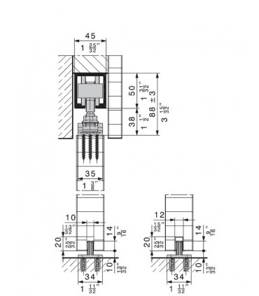 Hawa Junior 120/A Sliding Door Fitting Set for Single Door