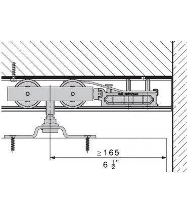 Hawa Junior 120/A Sliding Door Fitting Set for Single Door