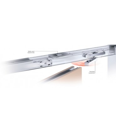 Hawa 11703 Junior 160/A Sliding Door Fitting Set for Single Door