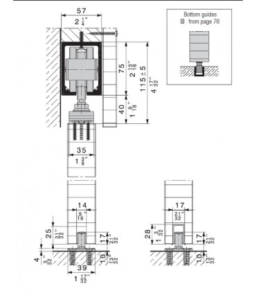 Hawa 20999 Junior 250/A Sliding Door Fitting Set for Single Door
